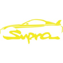 Supra Araba Sticker 17X17 cm Sarı
