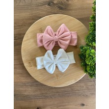Bebeğin Için En Konforlu Bandana,2'li Set 0-2yaş Kız Bebek Penye Fiyonk Bandana