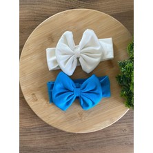 Bebeğin Için En Konforlu Bandana,2'li Set 0-2yaş Kız Bebek Penye Fiyonk Bandana