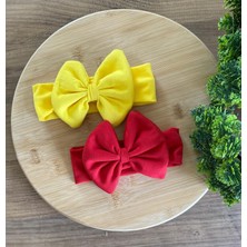 Bebeğin Için En Konforlu Bandana,2'li Set 0-2yaş Kız Bebek Penye Fiyonk Bandana