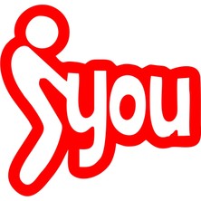 You Araba Sticker 17X17 cm Kırmızı