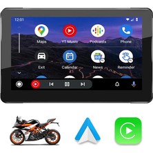 7'' Carplay Motosiklet Gidon Için Su Geçirmez Navigasyon Akıllı Ekran Ios ve Android Uyumlu