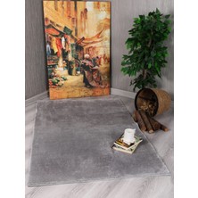 Modern Kaymaz Taban Parça Halı/yolluk Gri 80*200