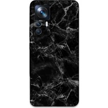 Xiaomi Mi 12T Uyumlu Mermer Desenli Telefon Kılıfı + Ekran Koruyucu - 5815