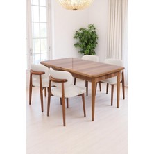 Duru Norte Mdf Lak Panel Açılır Yemek Masa Takımı 90X160