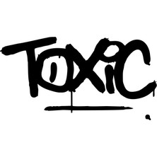 Toxic Araba Sticker 17X17 cm Siyah