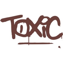 Toxic Araba Sticker 17X17 cm Kahverengi