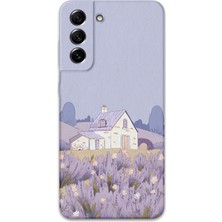 Galaxy S21 Uyumlu Çiçek Desenli Telefon Kılıfı + Ekran Koruyucu - 5800