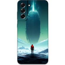 Galaxy S22 Uyumlu Uzay Desenli Telefon Kılıfı + Ekran Koruyucu - 5864