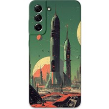 Galaxy S22 Uyumlu Uzay Desenli Telefon Kılıfı + Ekran Koruyucu - 5870