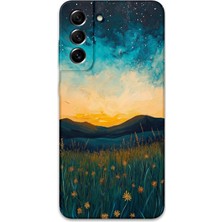 Galaxy S21 Uyumlu Uzay Desenli Telefon Kılıfı + Ekran Koruyucu - 5871