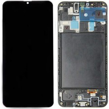 Samsung A20 SM-A205F Çıtalı Servis LCD Dokunmatik Ekran (Siyah)