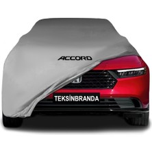 Honda Accord (2022 - ) Gri Kumaş Araba Brandası Logolu Penye Branda Oto Branda
