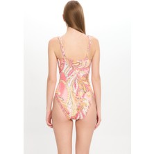 Too Salty Swimwear Kadın Renkli Şal Desen Dekolte Mayo 24S129ST