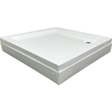 80X80 Kare Panelli ve Ayaklı Akrilik Duş Teknesi