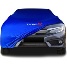 Honda Civic (2016 - 2019) Mavi Kumaş Araba Brandası Logolu Penye Branda Oto Branda