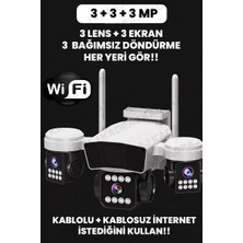Kadraj 3036 Pro Wıfı Kamera -  Mobil Bildirim - Hareket Algılama - Kişi Takibi Uzaktan Erişim - Sesli Alarm - Su Geçirmez