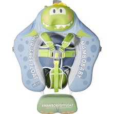 Mambobaby Bebekler  Için  Dinazor Desenli  Güneş Korumalı -Gölgelikli Emniyet Kilitli Güvenli Çocuk Yüzme Can Simidi