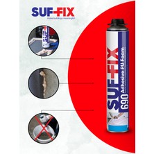 Suf-Fix 690 B1 Yangın Dayanımlı Pu Montaj Köpüğü 750 ml – Tabancalı