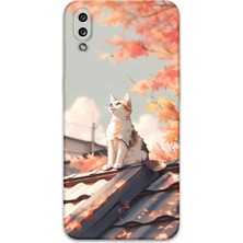 Galaxy A10S Uyumlu Kedi Desenli Telefon Kılıfı + Ekran Koruyucu - 5784