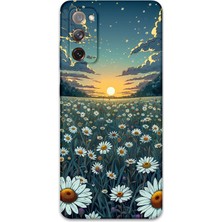 Galaxy S20 Uyumlu Çiçek Desenli Telefon Kılıfı + Ekran Koruyucu - 5792