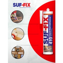 Suf-Fix 410 Sıvı Çivi Süper Güçlü Inşaat Yapıştırıcısı 280GR  – Beyaz
