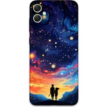Galaxy A04E Uyumlu Uzay Desenli Telefon Kılıfı + Ekran Koruyucu - 5863