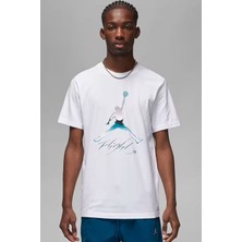 Nike Air Jordan Mj Brand Graphic Crew Erkek Beyaz Spor Tişört