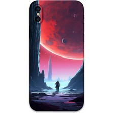 iPhone Xs Uyumlu Uzay Desenli Telefon Kılıfı + Ekran Koruyucu - 5860