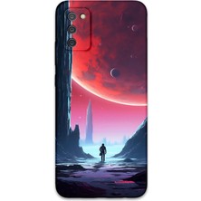 Galaxy A02S Uyumlu Uzay Desenli Telefon Kılıfı + Ekran Koruyucu - 5860