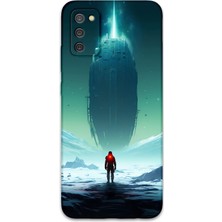 Galaxy A02S Uyumlu Uzay Desenli Telefon Kılıfı + Ekran Koruyucu - 5864