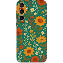 Galaxy S25 Uyumlu Çiçek Desenli Telefon Kılıfı + Ekran Koruyucu - 5786
