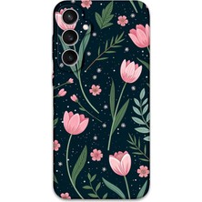Galaxy S24 Uyumlu Çiçek Desenli Telefon Kılıfı + Ekran Koruyucu - 5788