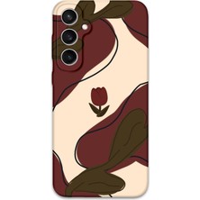 Galaxy S24 Uyumlu Çiçek Desenli Telefon Kılıfı + Ekran Koruyucu - 5790