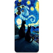 Galaxy A52 Uyumlu Kedi Desenli Telefon Kılıfı + Ekran Koruyucu - 5782