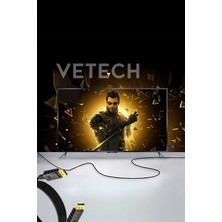 Vetech Display Port Kablo 1.5mt Oyuncu Bilgisayarı Için Dp To Dp 4K Hd 144Hz - 165Hz Monitör Kablo