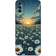 Vivo Y11S Uyumlu Çiçek Desenli Telefon Kılıfı + Ekran Koruyucu - 5792