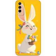 Vivo Y11S Uyumlu Tavşan Desenli Telefon Kılıfı + Ekran Koruyucu - 5807