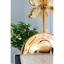  Venüs Model Gold Kaplama Salon Mutfak Oturma Odası 3 Renk Modu Led Modern Sarkıt Avize