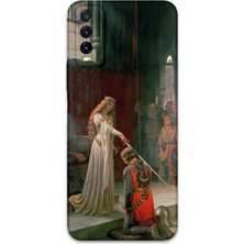 Vivo Y11S Uyumlu Retro Desenli Telefon Kılıfı + Ekran Koruyucu - 5835