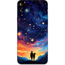 Galaxy A20S Uyumlu Uzay Desenli Telefon Kılıfı + Ekran Koruyucu - 5863
