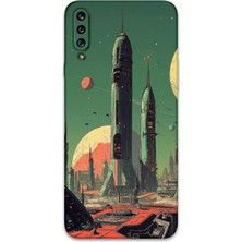 Galaxy A20S Uyumlu Uzay Desenli Telefon Kılıfı + Ekran Koruyucu - 5870