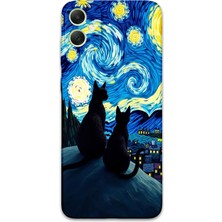 Galaxy A04E Uyumlu Kedi Desenli Telefon Kılıfı + Ekran Koruyucu - 5782
