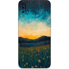 Galaxy A20S Uyumlu Uzay Desenli Telefon Kılıfı + Ekran Koruyucu - 5871