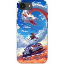 iPhone 16E Uyumlu Araba Desenli Telefon Kılıfı + Ekran Koruyucu - 5764