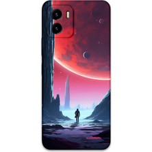 Vivo Y15S Uyumlu Uzay Desenli Telefon Kılıfı + Ekran Koruyucu - 5860