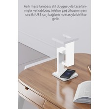 Manyetik Akıllı Masa Lambası – Kablosuz Şarjlı & USB Girişli LED Gece Lambası