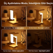 Manyetik Akıllı Masa Lambası – Kablosuz Şarjlı & USB Girişli LED Gece Lambası