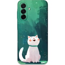 Galaxy A56 Uyumlu Kedi Desenli Telefon Kılıfı + Ekran Koruyucu - 5781