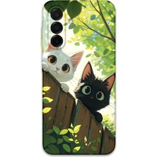 Galaxy A56 Uyumlu Kedi Desenli Telefon Kılıfı + Ekran Koruyucu - 5785